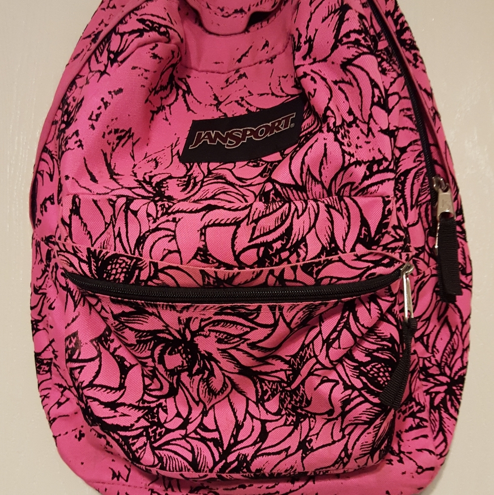 Pink Velvet Jansport Backpack